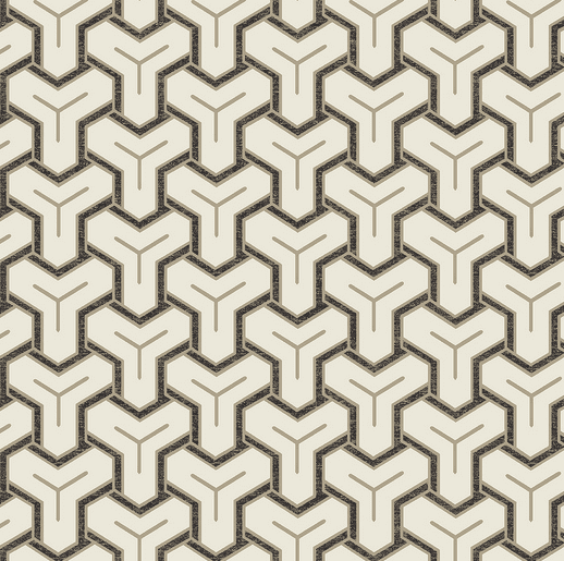 Geometric beige and brown pattern.