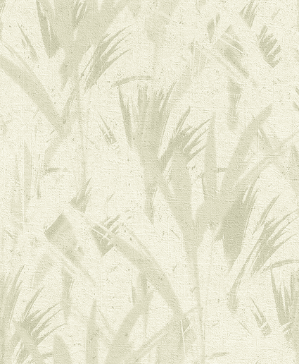 Beige brushstroke leaf pattern wallpaper.