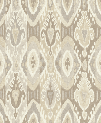 Beige and gray ikat fabric pattern.