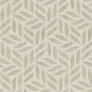 Beige leaf patterned fabric texture.