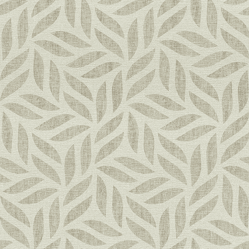 Beige leaf patterned fabric texture.