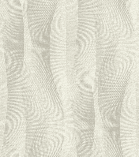 Beige wavy textured fabric wallpaper.