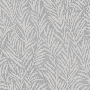 Grey palm leaf pattern wallpaper.