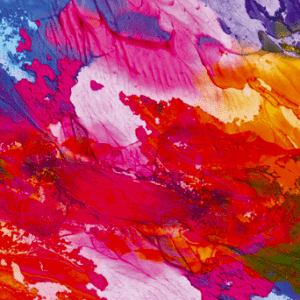 Abstract colorful paint strokes artwork.