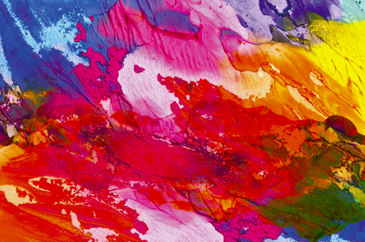 Abstract colorful paint strokes artwork.