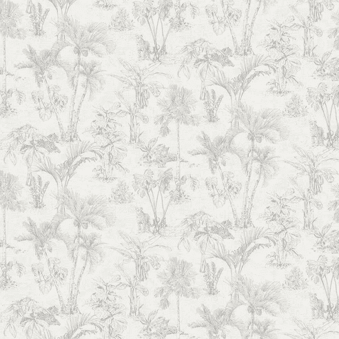 Grey palm tree wallpaper pattern.