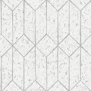 Grey geometric textured wallpaper design.