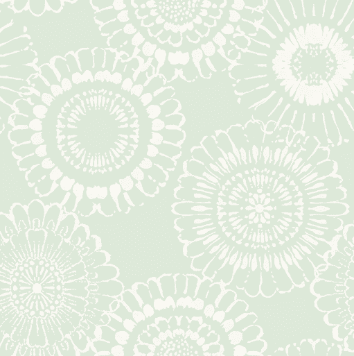 Sage green floral wallpaper pattern.