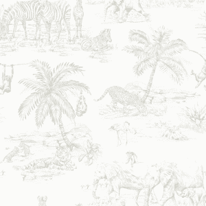 Grey safari animal wallpaper design.