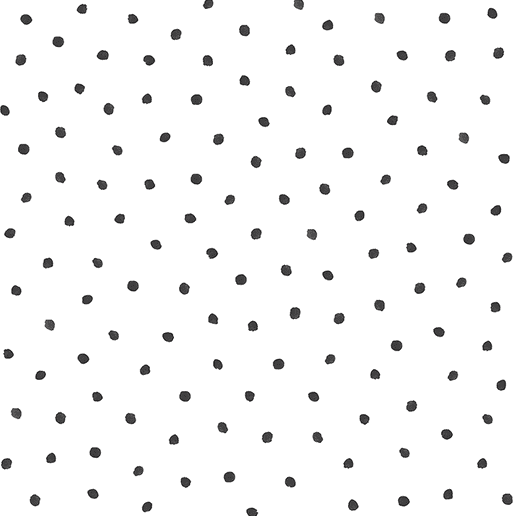 Black polka dots on white background.