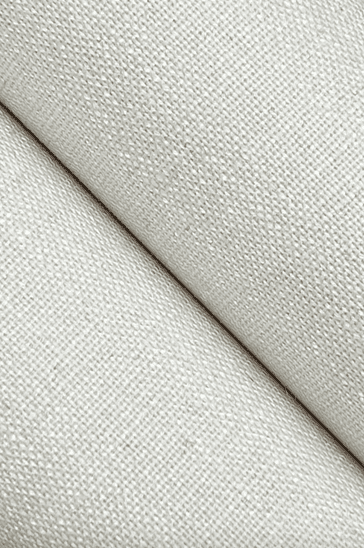 Off-white linen fabric swatch.