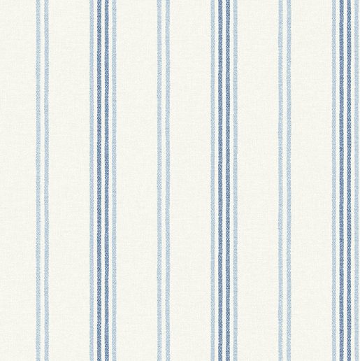 Blue and white striped fabric texture.