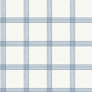 Blue and white gingham check pattern.