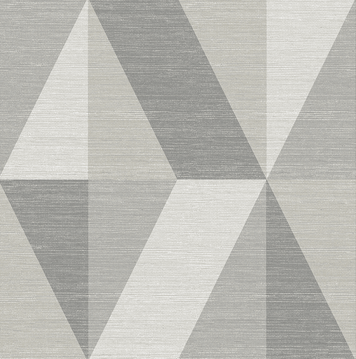 Geometric gray and white textile pattern.