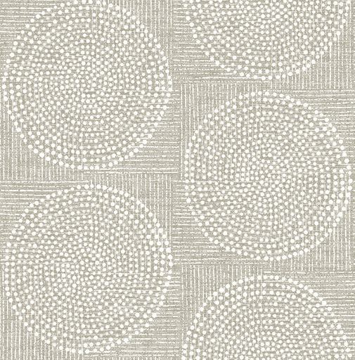 Beige textured fabric with white dots.