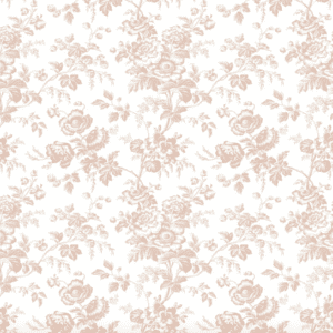 Pink floral pattern on white background.