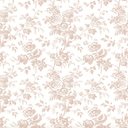 Pink floral pattern on white background.