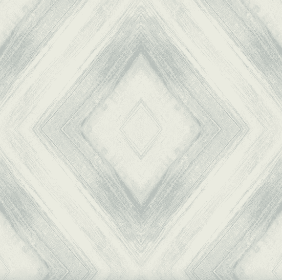 Gray and white diamond pattern wallpaper.