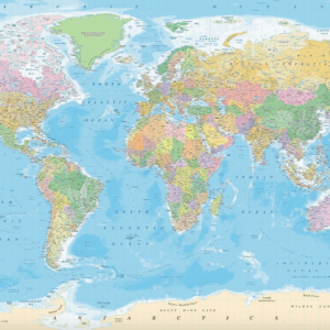 Detailed political world map.