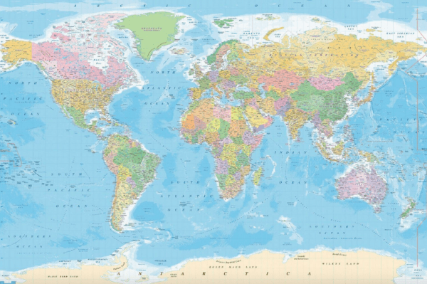 Detailed political world map.