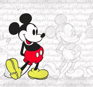 Mickey Mouse classic cartoon character.