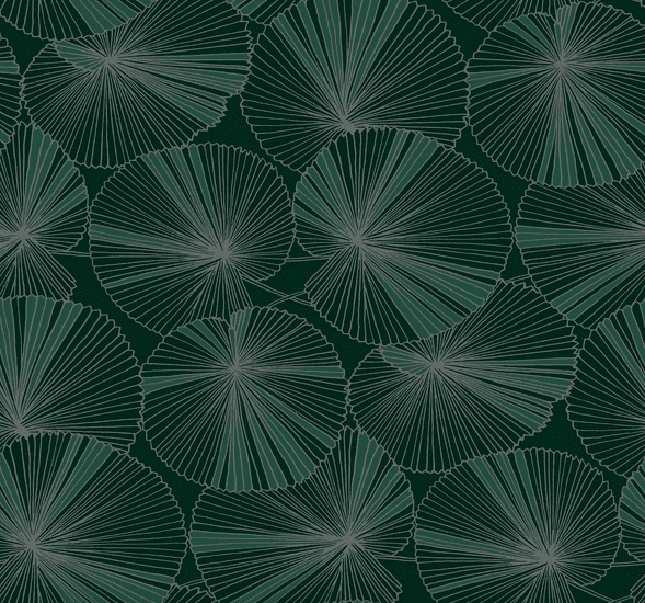 Dark green leaf pattern background.