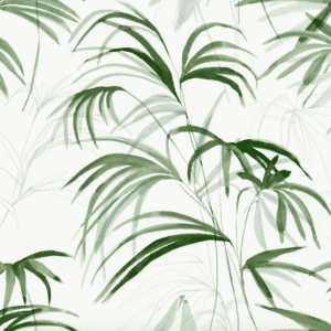 Green palm leaf watercolor pattern.