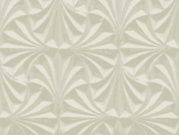 Light beige geometric fan pattern.