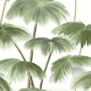 Sage green palm tree wallpaper.