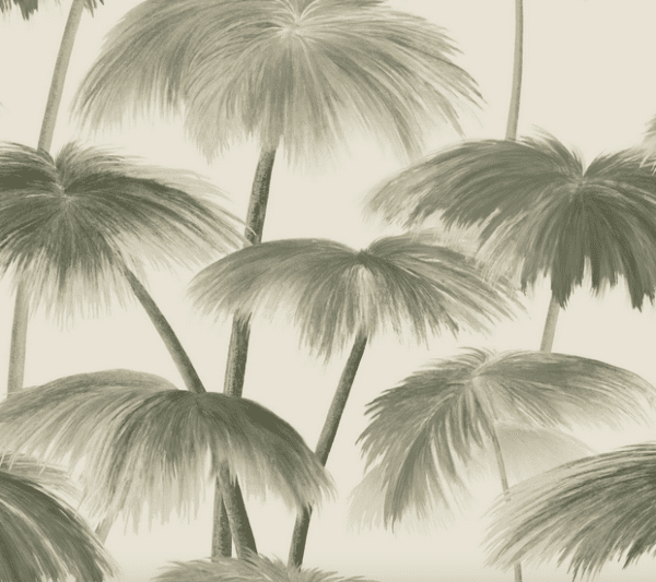 Sage green palm tree wallpaper.