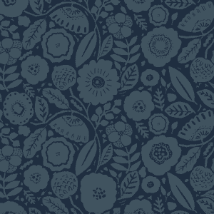 Dark blue floral seamless pattern.