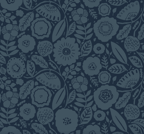 Dark blue floral seamless pattern.