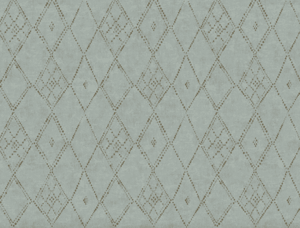 Here's an alt tag for the image: Blue diamond patterned textile.