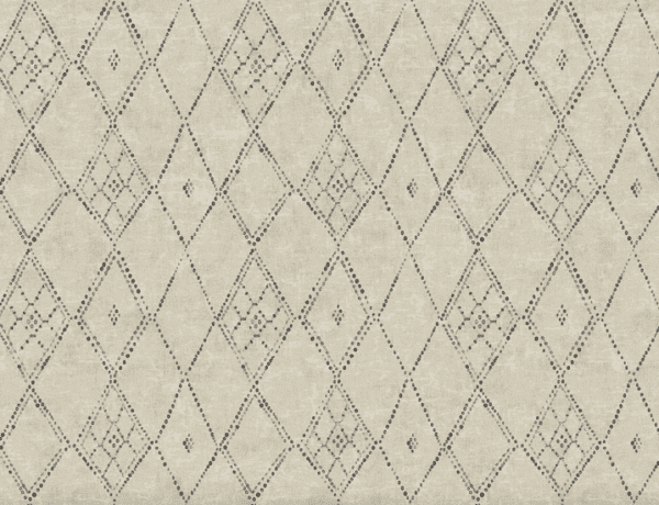 Beige and brown diamond patterned textile.