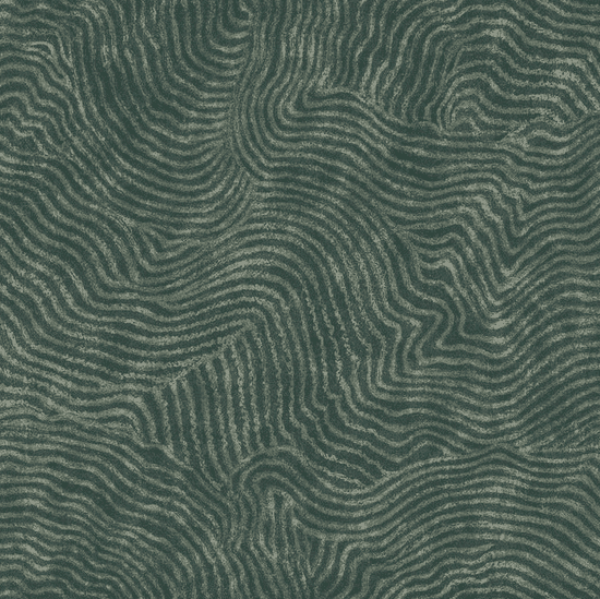 Abstract green wavy line pattern.