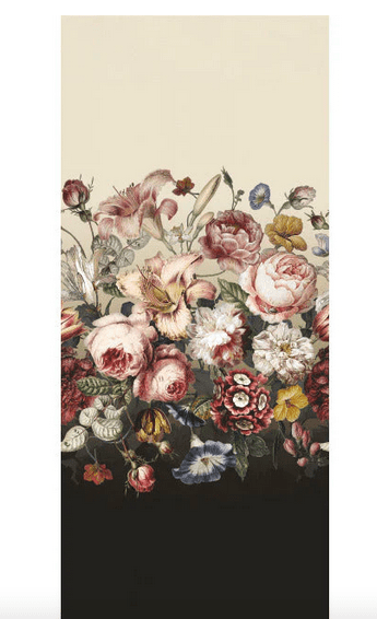 Vintage floral bouquet, dark background.