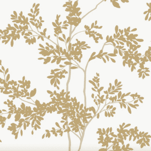 Gold leaf branch wallpaper design.