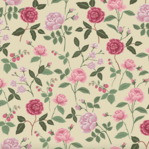 Pink and red roses floral pattern.