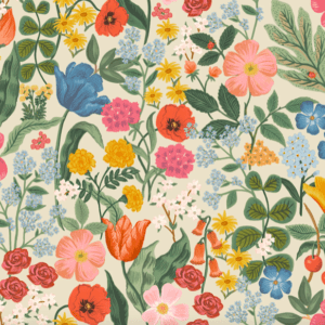 Colorful floral pattern, blooming flowers.