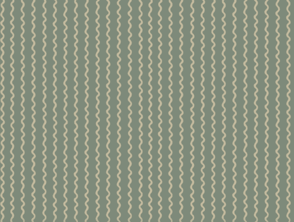 Beige wavy lines on green background.