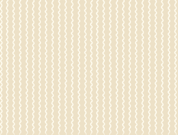 Beige background with wavy white lines.