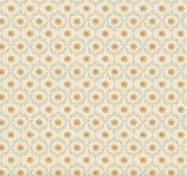 Beige floral pattern background texture.