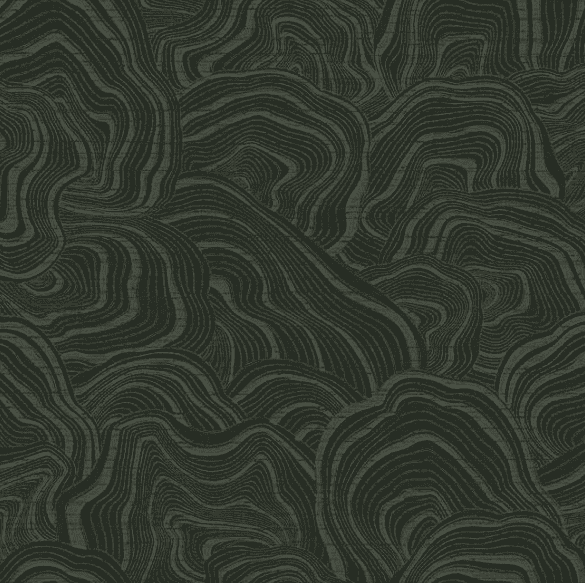 Dark green abstract wave pattern.