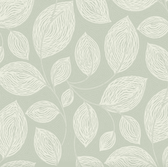 Seamless pale green leaf pattern.