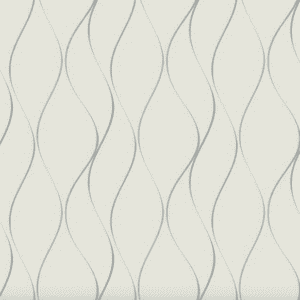 Silver wave pattern on cream background.