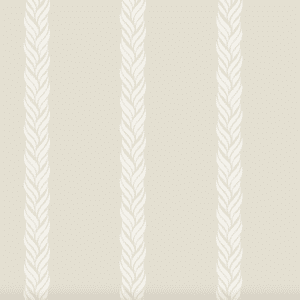 Beige background with white vertical leaf stripes.