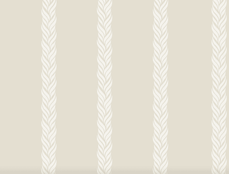 Beige background with white vertical leaf stripes.