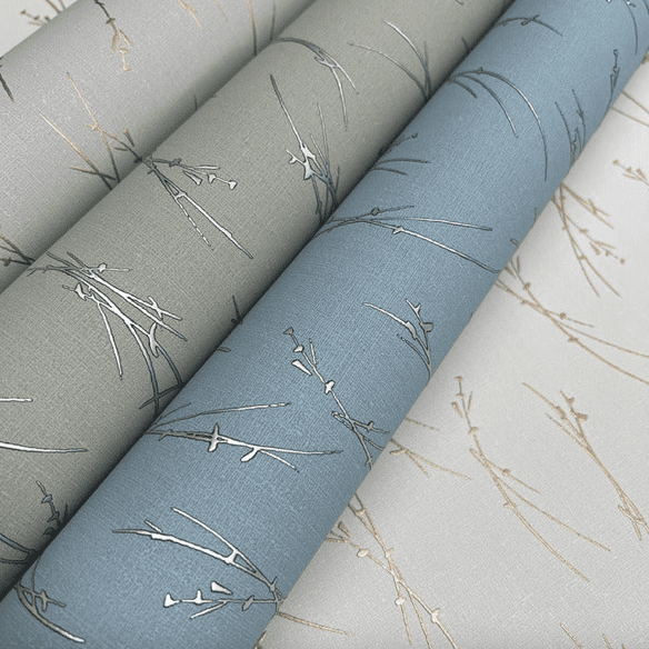 Elegant branch wallpaper rolls.