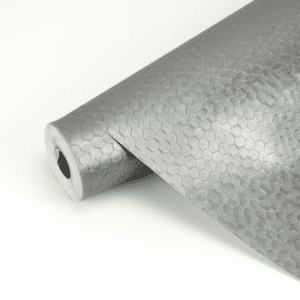 Silver honeycomb shelf liner roll.