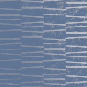 Silver lines on blue textured background.